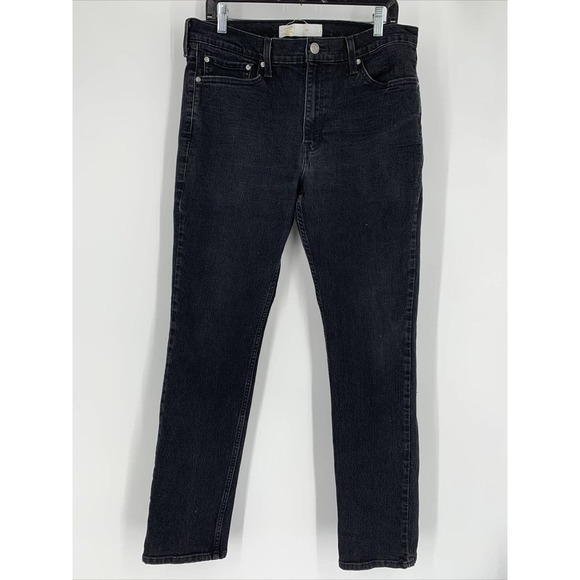 LEVI STRAUSS & CO Gold Slim Fit Men’s Black Jeans Stretch Denim Sz 36x32 - Picture 1 of 11